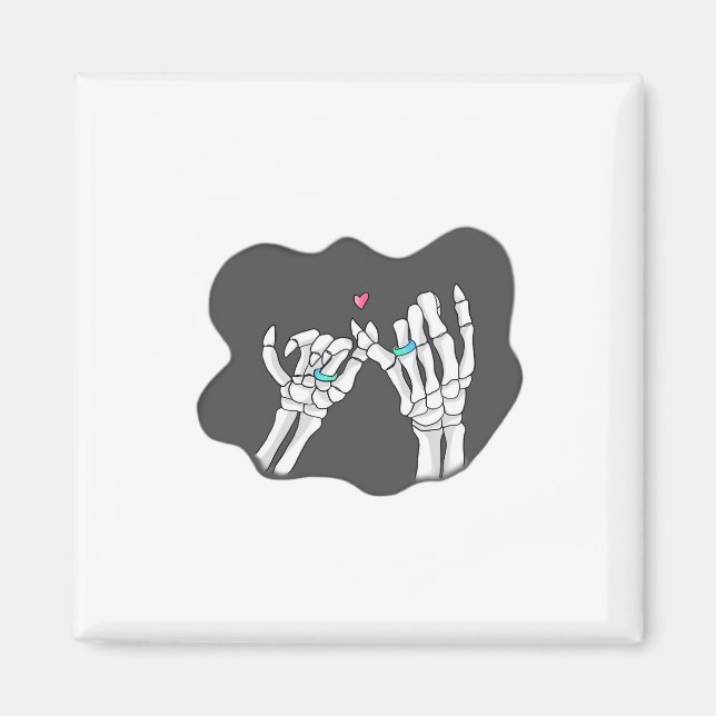 Skeleton Heart Hands  Promise Magnet (Front)