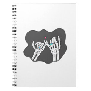 Skeleton Heart Hands Promise Notebook