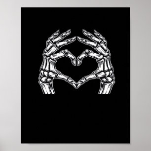 Skeleton Heart Hands Sign Halloween Costume Basic