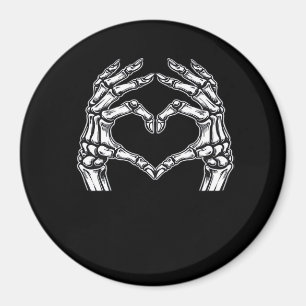 Skeleton Heart Hands Sign Halloween Costume Basic  Magnet