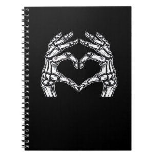 Skeleton Heart Hands Sign Halloween Costume Basic  Notebook