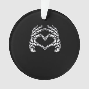 Skeleton Heart Hands Sign Halloween Costume Basic  Ornament