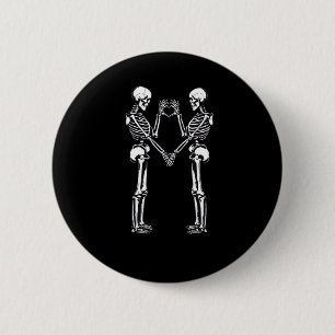Skeleton Heart Hands Sign Halloween Costume Classi 6 Cm Round Badge
