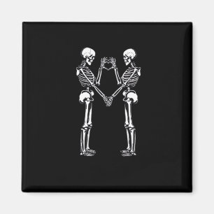 Skeleton Heart Hands Sign Halloween Costume Classi Magnet