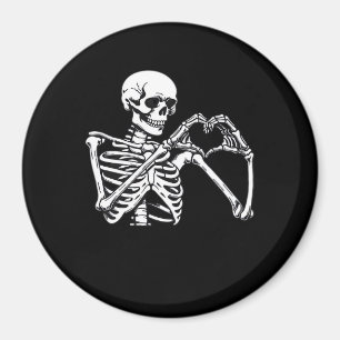 Skeleton Heart Hands Sign Halloween Costume Trendi Magnet