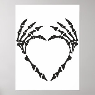 Skeleton Heart Poster