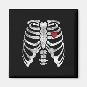 Skeleton Heart Rib Cage X-ray Adult Kids Fun Hallo Magnet