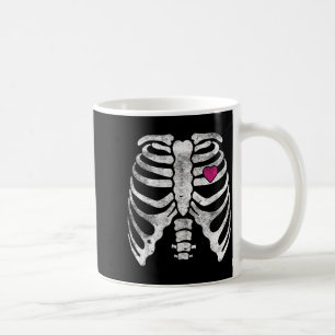Skeleton Heart Rib Cage X-Ray Kids Funny Halloween Coffee Mug