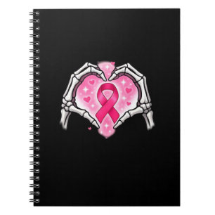 Skeleton Heart Ribbon Awareness Inspirational Desi Notebook
