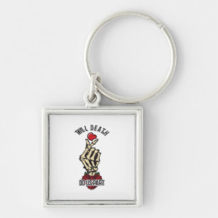 Skeleton Heart Till Death Do Us Part Key Ring