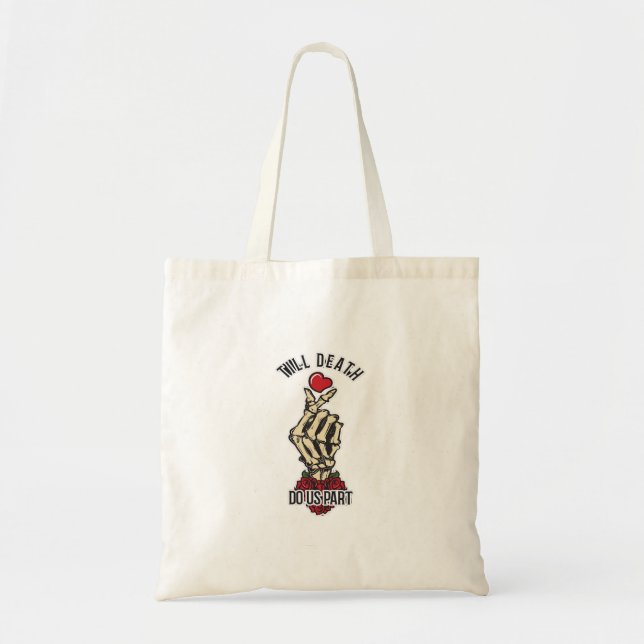 Skeleton Heart Till Death Do Us Part Tote Bag (Front)