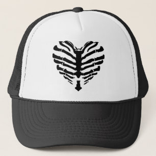 Skeleton Heart Trucker Hat