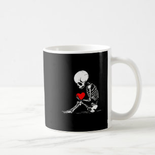 Skeleton Heart Valentines Emo Gothic Minimalist Ck Coffee Mug