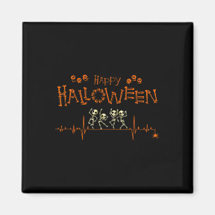 Skeleton Heartbeat Happy Halloween Doctor Nurse Magnet