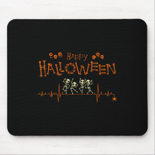 Skeleton Heartbeat Happy Halloween Doctor Nurse Mouse Mat