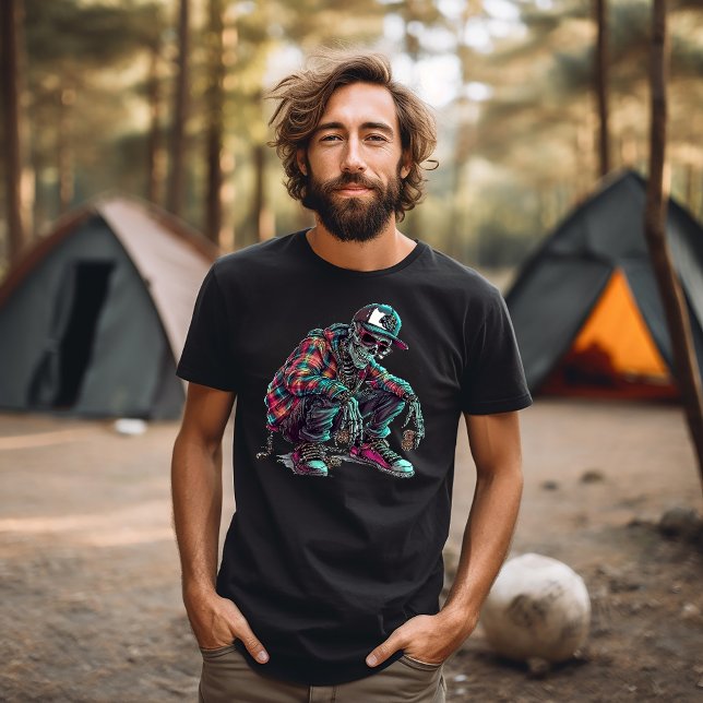 Skeleton Hobo Squatting T-Shirt (Creator Uploaded)