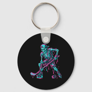 Skeleton Hockey Drip Boys Ice Cream Drip Youth Boy Key Ring