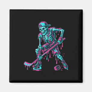 Skeleton Hockey Drip Boys Ice Cream Drip Youth Boy Magnet
