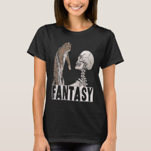 Skeleton Holding A Ca Lazy Halloween Costume Skull T-Shirt