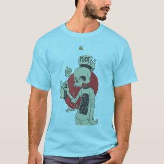 skeleton holding spray bottle  T-Shirt