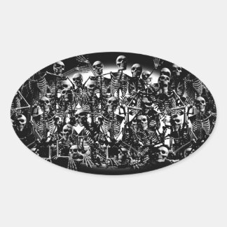 Skeleton Horde Oval Sticker
