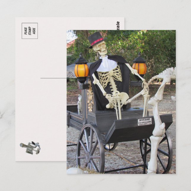 Skeleton Horse Carraige Postcard (Front/Back)
