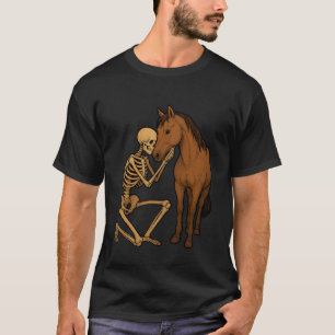 Skeleton Horse Halloween Zoo Animal Wildlife Spook T-Shirt