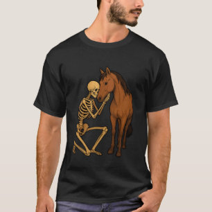 Skeleton Horse Halloween Zoo Animal Wildlife Spook T-Shirt