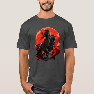 Skeleton horse Human skeleton Horse riding Sword b T-Shirt