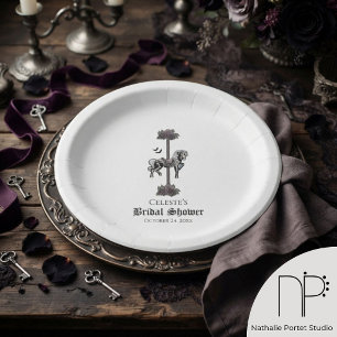 Skeleton Horse Vintage Carousel Paper Plate