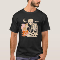 Skeleton Hugging Cat Halloween Cat Lover Cat Class