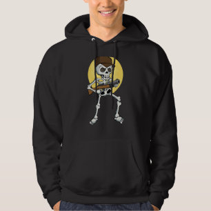Skeleton Hunter Lazy Halloween Costume Hunting Bo Hoodie