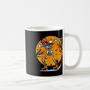 Skeleton Ice Hockey Halloween Boys Dabbing Hallowe Coffee Mug