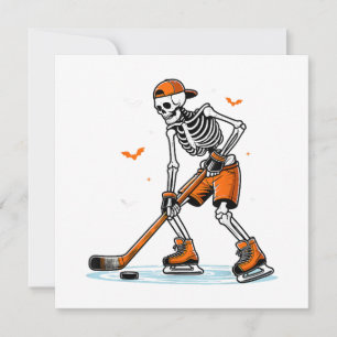 Skeleton Ice Hockey Halloween Boys Funny Halloween Save The Date