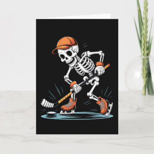 Skeleton Ice Hockey Halloween Costume  Card
