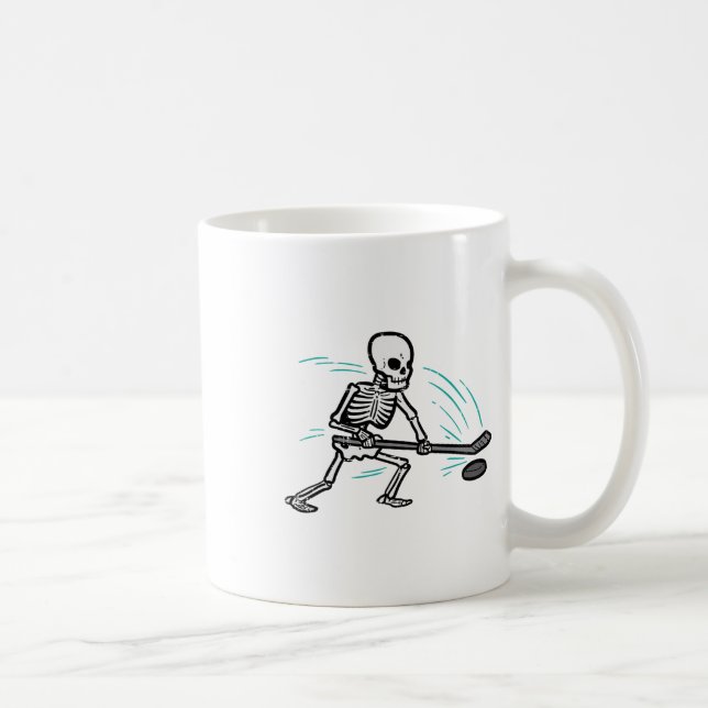 Skeleton Ice Hockey Halloween Costume Men Boys Kid Coffee Mug (Right)