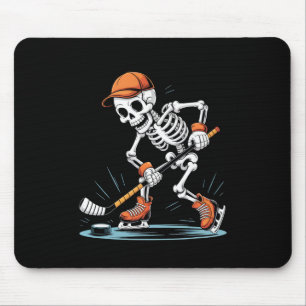 Skeleton Ice Hockey Halloween Costume Mouse Mat
