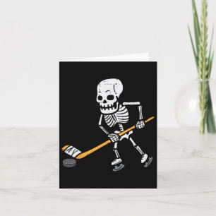 Skeleton Ice Hockey Halloween Costume Spor Men Boy Card
