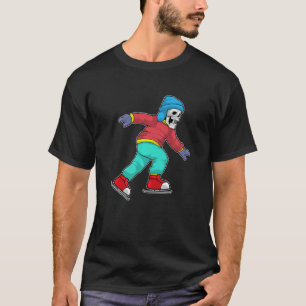 Skeleton Ice skating Ice skates Winter sports T-Shirt