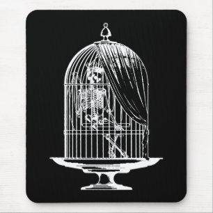 Skeleton in a Birdcage Mouse Mat
