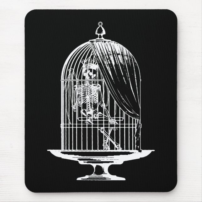 Skeleton in a Birdcage Mouse Mat (Front)