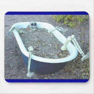 Skeleton in Bathtub Mousepad