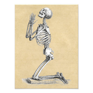 Skeleton in Prayer Photo Print