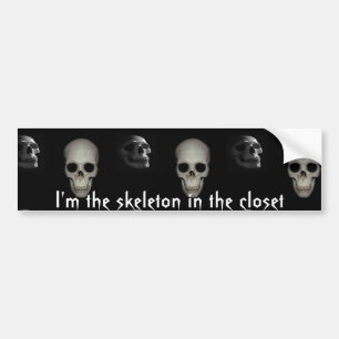 Skeleton in the Closet Personalised Bumper Sticker