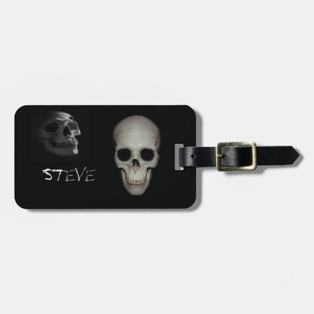 Skeleton in the Closet Personalised Luggage Tag (Front Horizontal)