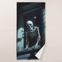 Skeleton in the window.