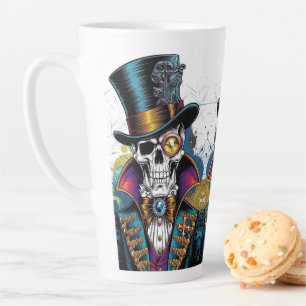 Skeleton in Victorian Elegance Latte Mug