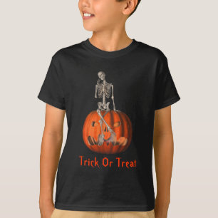Skeleton Jack O Lantern Cute Halloween T-Shirt