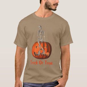Skeleton Jack O Lantern Halloween T-Shirt