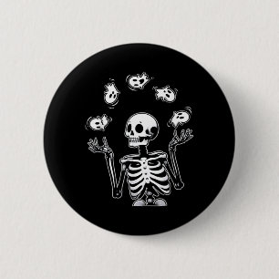 Skeleton Juggling Ghosts Funny Halloween Costume 6 Cm Round Badge
